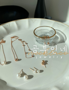 [제작] 담수 진주 귀걸이&amp;목걸이