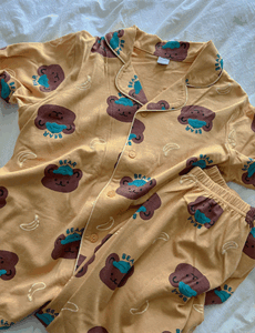 키즈 베어 면모달잠옷 (2color)